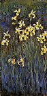 Claude Monet Famous Paintings - Yellow Irises 2